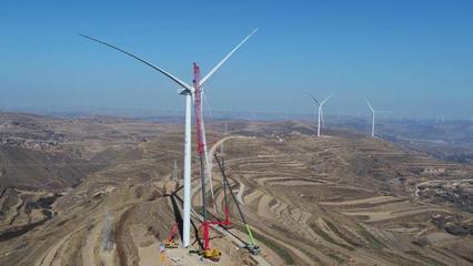 黃土高原風電建設忙